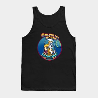 oh no this Calvin and hobbes on galaxy Tank Top